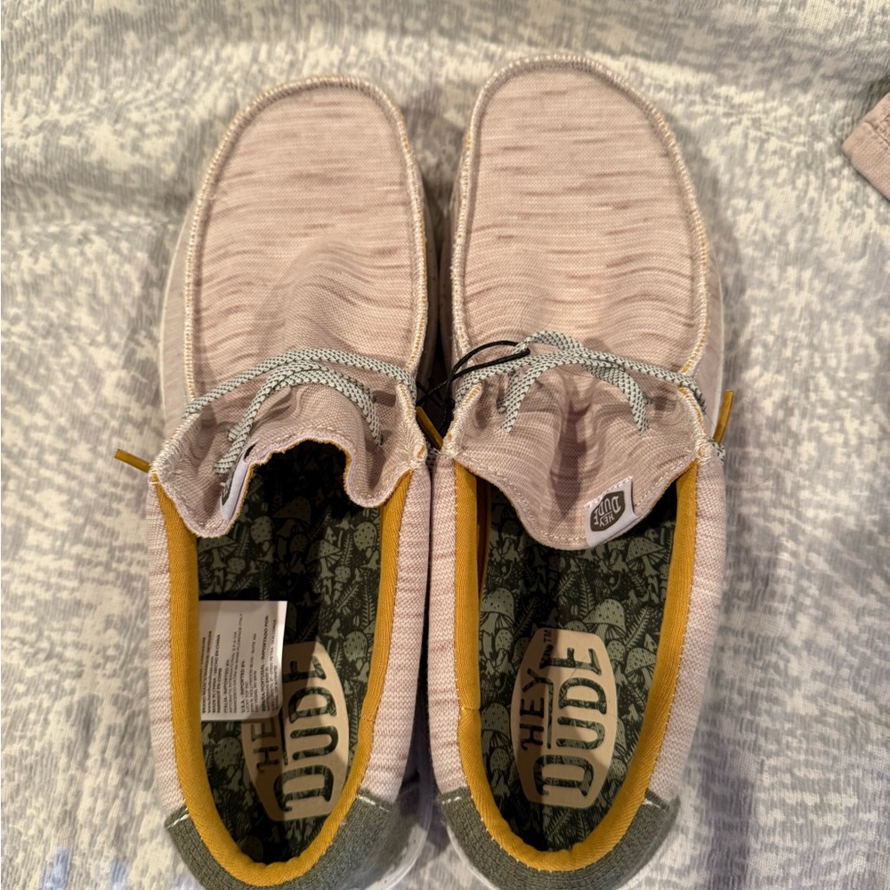 Hey Dude Taupe Wally Jersey Shoes